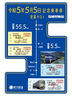 令和5年5月5日記念乗車券【営業キロVer】
