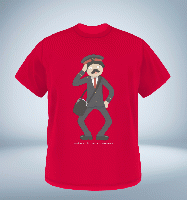 ひげろーTシャツ 秩鉄制服ver.